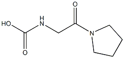 (2-Pyrrolidin-1-yl-2-oxo-ethyl)-carbamic acid,,结构式