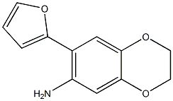 (7-Amino-2,3-dihydro-benzo[1,4]dioxin-6-yl)-furan-,,结构式