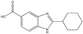 2-Cyclohexyl-1H-benzoimidazole-5-carboxylic acid 化学構造式