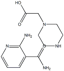 Piperazinoacetic acid-(2-aminopyridine)amide 化学構造式