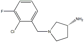 (3R)-1-(2-chloro-3-fluorobenzyl)pyrrolidin-3-amine,,结构式