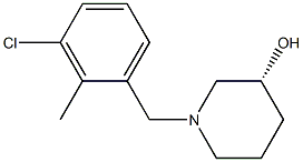 (3R)-1-(3-chloro-2-methylbenzyl)piperidin-3-ol Structure