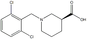 (3S)-1-(2,6-dichlorobenzyl)piperidine-3-carboxylic acid,,结构式