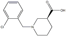 (3S)-1-(2-chlorobenzyl)piperidine-3-carboxylic acid,,结构式