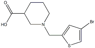 1-[(4-bromothiophen-2-yl)methyl]piperidine-3-carboxylic acid|