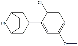 3-(2-chloro-5-methoxyphenyl)-8-azabicyclo[3.2.1]octane Struktur