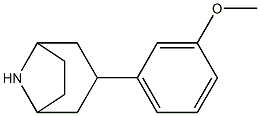 3-(3-methoxyphenyl)-8-azabicyclo[3.2.1]octane Struktur