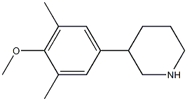 3-(4-methoxy-3,5-dimethylphenyl)piperidine Struktur