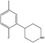 4-(2-fluoro-5-methylphenyl)piperidine Struktur