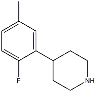 4-(2-fluoro-5-methylphenyl)piperidine 结构式