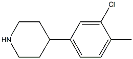 4-(3-chloro-4-methylphenyl)piperidine,,结构式