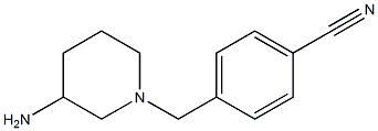 4-[(3-aminopiperidin-1-yl)methyl]benzonitrile 结构式
