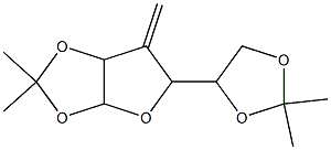 5-(2,2-Dimethyl-[1,3]dioxolan-4-yl)-2,2-dimethyl-6-methylene-tetrahydro-furo[2,3-d][1,3]dioxole 化学構造式