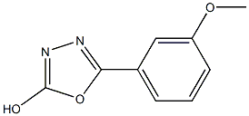 5-(3-methoxyphenyl)-1,3,4-oxadiazol-2-ol 结构式