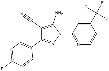 5-amino-3-(4-fluorophenyl)-1-[4-(trifluoromethyl)pyridin-2-yl]-1H-pyrazole-4-carbonitrile