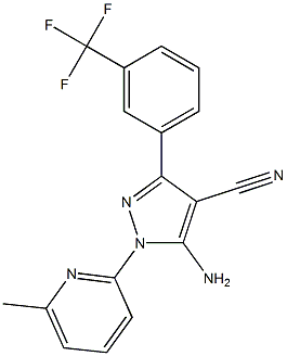 5-amino-3-[3-(trifluoromethyl)phenyl]-1-(6-methylpyridin-2-yl)-1H-pyrazole-4-carbonitrile Structure