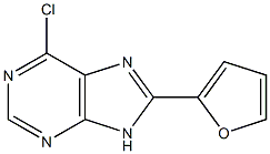 6-chloro-8-furan-2-yl-9H-purine,,结构式