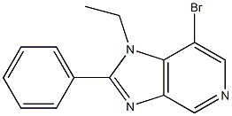7-bromo-1-ethyl-2-phenyl-1H-imidazo[4,5-c]pyridine 结构式