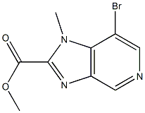 methyl 7-bromo-1-methyl-1H-imidazo[4,5-c]pyridine-2-carboxylate 化学構造式