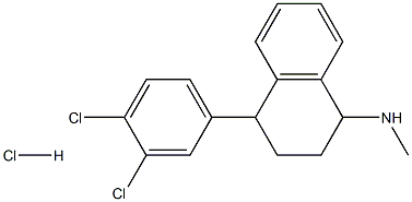 N-Methyl-4-(3,4-dichlorophenyl)-1,2,3,4-tetrahydro-1-Napthalenamine
Hydrochloride,,结构式