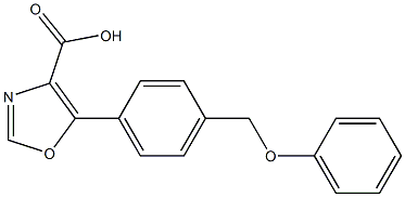 5-[4-(PHENOXYMETHYL)PHENYL]-1,3-OXAZOLE-4-CARBOXYLIC ACID,,结构式