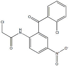 2-CHLORO-N-[2-(2-CHLOROBENZOYL)-4-NITROPHENYL]ACETAMIDE 化学構造式