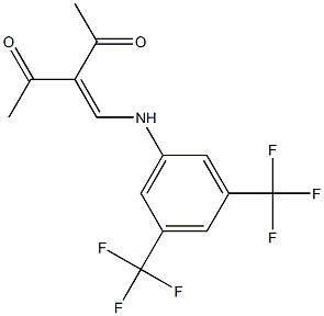 3-{[3,5-DI(TRIFLUOROMETHYL)ANILINO]METHYLIDENE}PENTANE-2,4-DIONE Structure