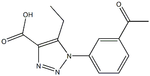 1-(3-Acetyl-phenyl)-5-ethyl-1H-[1,	2,	3]triazole-4-carbox ylic	acid Structure