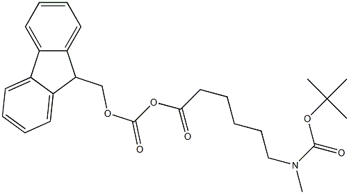 1-Fmoc-6-N-Boc-N-methylamino-hexylic Acid 化学構造式