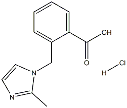 2-[(2-甲基-1H-咪唑基-1-基)甲基]苯甲酸盐酸盐,,结构式
