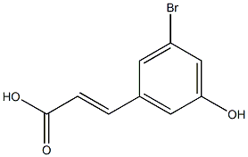3-BROMO-5-HYDROXYCINNAMIC ACID 化学構造式