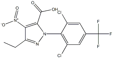 1-[2,6-DICHLORO-4-(TRIFLUOROMETHYL)PHENYL]-3-ETHYL-4-NITRO-1H-PYRAZOLE-5-CARBOXYLICACID