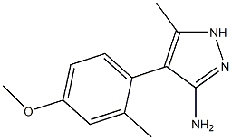 1H-PYRAZOL-3-AMINE, 4-(4-METHOXY-2-METHYLPHENYL)-5-METHYL- (9CI) 结构式