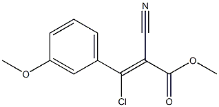 3-CHLORO-2-CYANO-3-(3-METHOXYPHENYL)-2-PROPENOICACIDMETHYLESTER 化学構造式