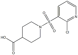 1-[(2-CHLOROPYRIDIN-3-YL)SULFONYL]PIPERIDINE-4-CARBOXYLIC ACID Structure