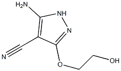 5-AMINO-3-(2-HYDROXYETHOXY)-1H-PYRAZOLE-4-CARBONITRILE Structure