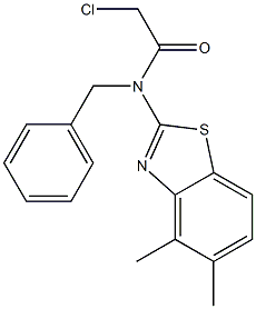 N-BENZYL-2-CHLORO-N-(4,5-DIMETHYL-1,3-BENZOTHIAZOL-2-YL)ACETAMIDE Struktur