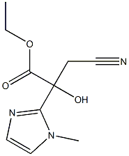 ETHYL 3-CYANO-2-HYDROXY-2-(1-METHYL-1H-IMIDAZOL-2-YL)PROPANOATE,,结构式
