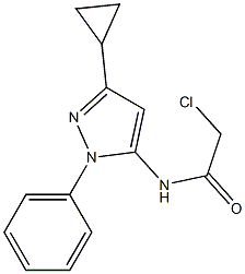 2-CHLORO-N-(3-CYCLOPROPYL-1-PHENYL-1H-PYRAZOL-5-YL)ACETAMIDE Structure