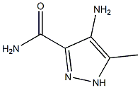 4-AMINO-5-METHYL-1H-PYRAZOLE-3-CARBOXAMIDE 化学構造式