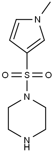 1-[(1-METHYL-1H-PYRROL-3-YL)SULFONYL]PIPERAZINE 结构式