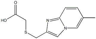 {[(6-METHYLIMIDAZO[1,2-A]PYRIDIN-2-YL)METHYL]THIO}ACETIC ACID 结构式