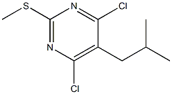 4,6-DICHLORO-5-ISOBUTYL-2-(METHYLTHIO)PYRIMIDINE Structure
