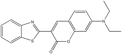 3-(2-BENZOTHIAZOLYL)-7-DIETHYLAMINOCOUMERIN Structure