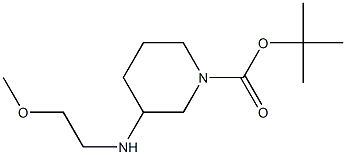 3-(2-METHOXYETHYLAMINO)PIPERIDINE-1-CARBOXYLIC ACID TERT-BUTYL ESTER, 95+% Structure