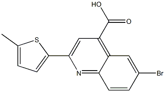 6-BROMO-2-(5-METHYLTHIEN-2-YL)QUINOLINE-4-CARBOXYLIC ACID,,结构式