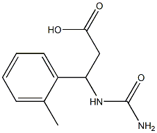 3-[(AMINOCARBONYL)AMINO]-3-(2-METHYLPHENYL)PROPANOIC ACID 化学構造式