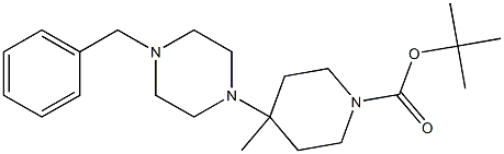 4-(4-BENZYLPIPERAZIN-1-YL)-4-METHYLPIPERIDINE-1-CARBOXYLIC ACID TERT-BUTYL ESTER, 95+% Structure