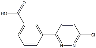 3-(6-CHLOROPYRIDAZIN-3-YL)BENZOIC ACID, 95+% 结构式