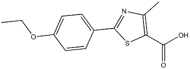 2-(4-ETHOXYPHENYL)-4-METHYL-1,3-THIAZOLE-5-CARBOXYLIC ACID 化学構造式